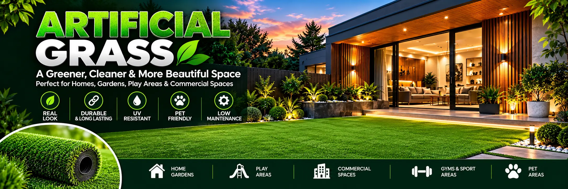 Artificial Grass, Beautifully Designed