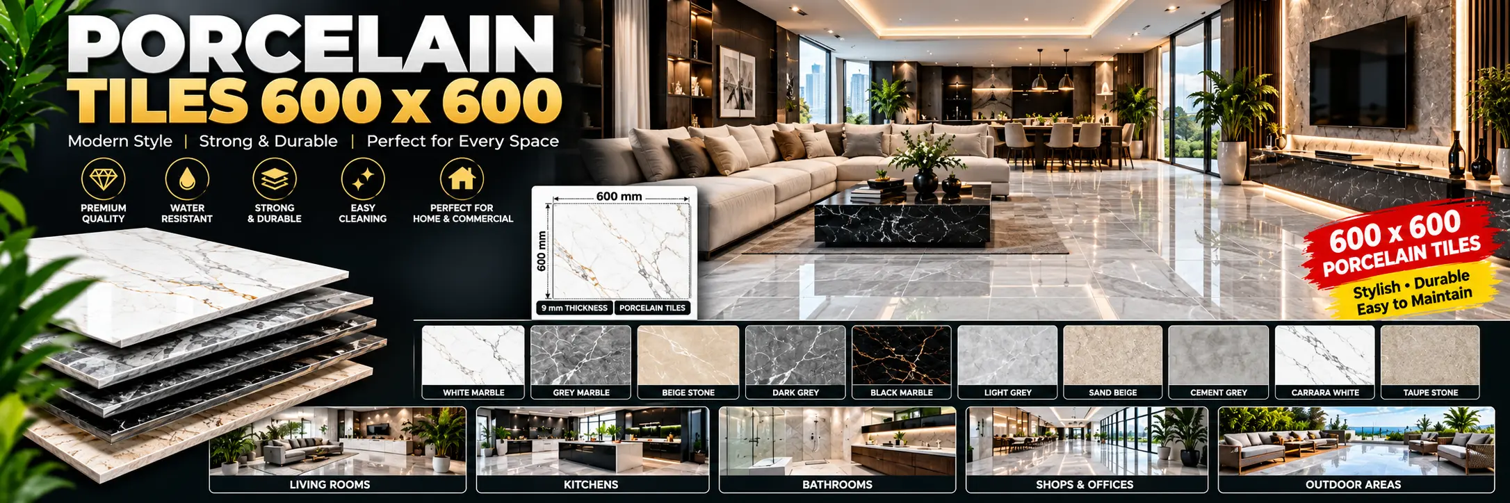 Luxury Porcelain Tiles Showcase