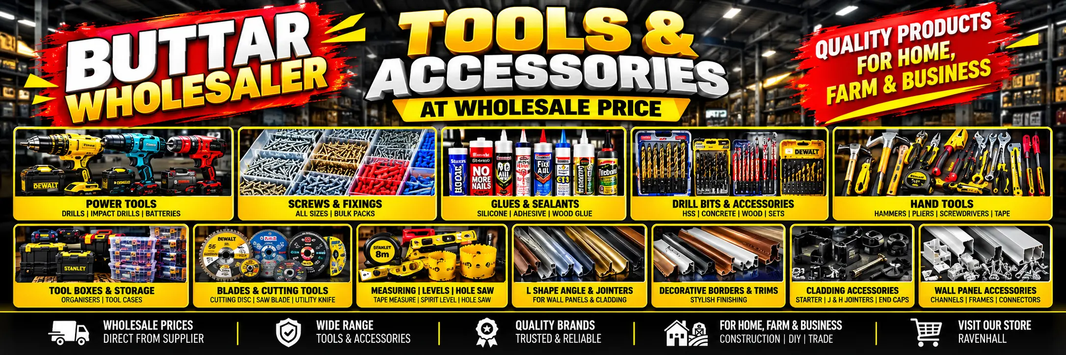 Tools & Accessories Wholesale Showcase